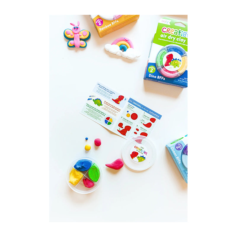 OOLY Creatibles Mini Air Dry Clay Kit Dino BFFs