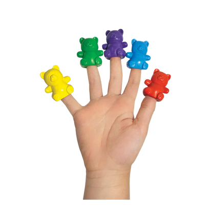 OOLY Cuddly Cubs Bear Finger Crayons - Set of 6