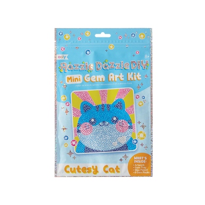 OOLY Razzle Dazzle DIY Mini Gem Art Kit - Cutesy Cat