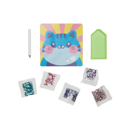 OOLY Razzle Dazzle DIY Mini Gem Art Kit - Cutesy Cat