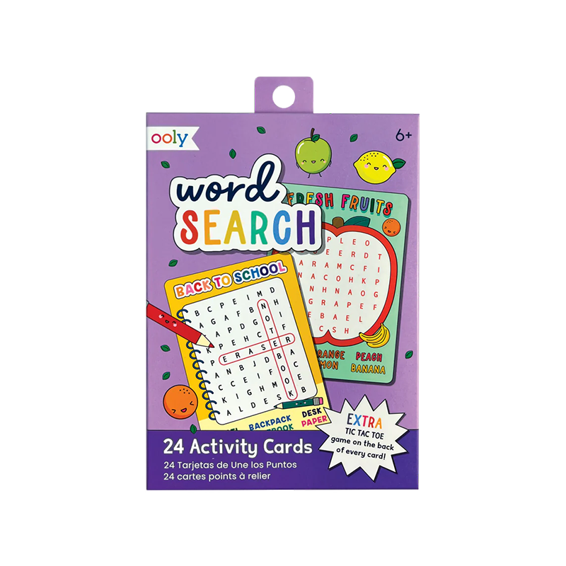 OOLY Paper Games Activity Cards Word Search