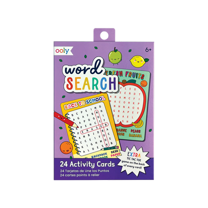 OOLY Paper Games Activity Cards Word Search