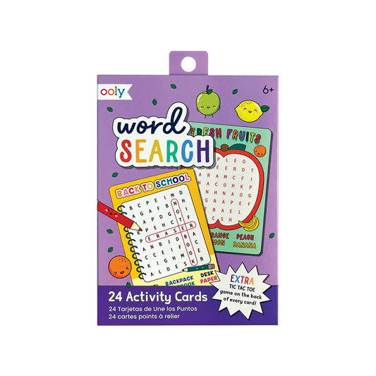 OOLY Paper Games Activity Cards Word Search