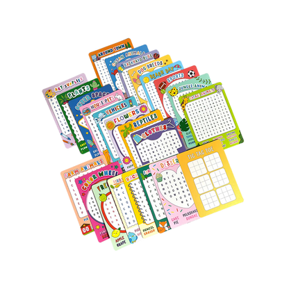 OOLY Paper Games Activity Cards Word Search