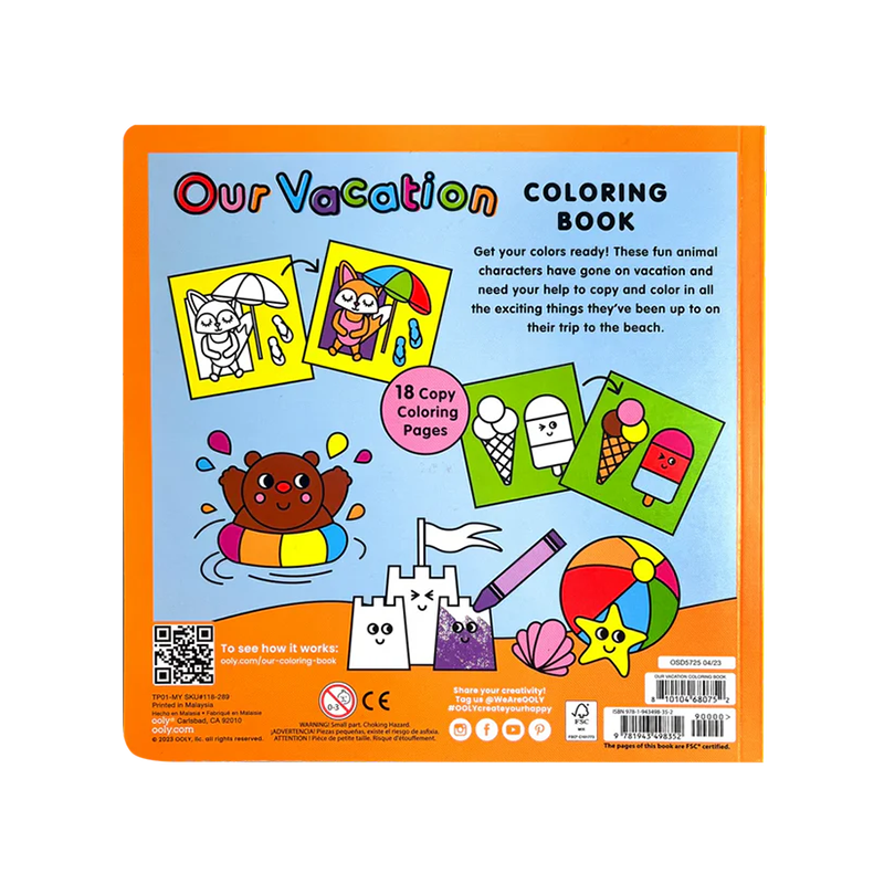 OOLY Our Vacation Copy Coloring Book