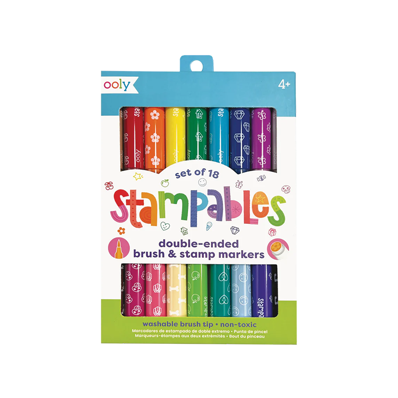 OOLY Stampables Double Ended Stamp Markers - Set of 18