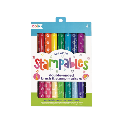 OOLY Stampables Double Ended Stamp Markers - Set of 18