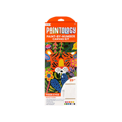 OOLY Paintology Paint-By-Number Canvas Kit Tiger Eyes