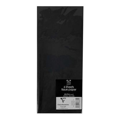 CLAIREFONTAINE Eurowrap Tissue Paper Sheets 6s Black