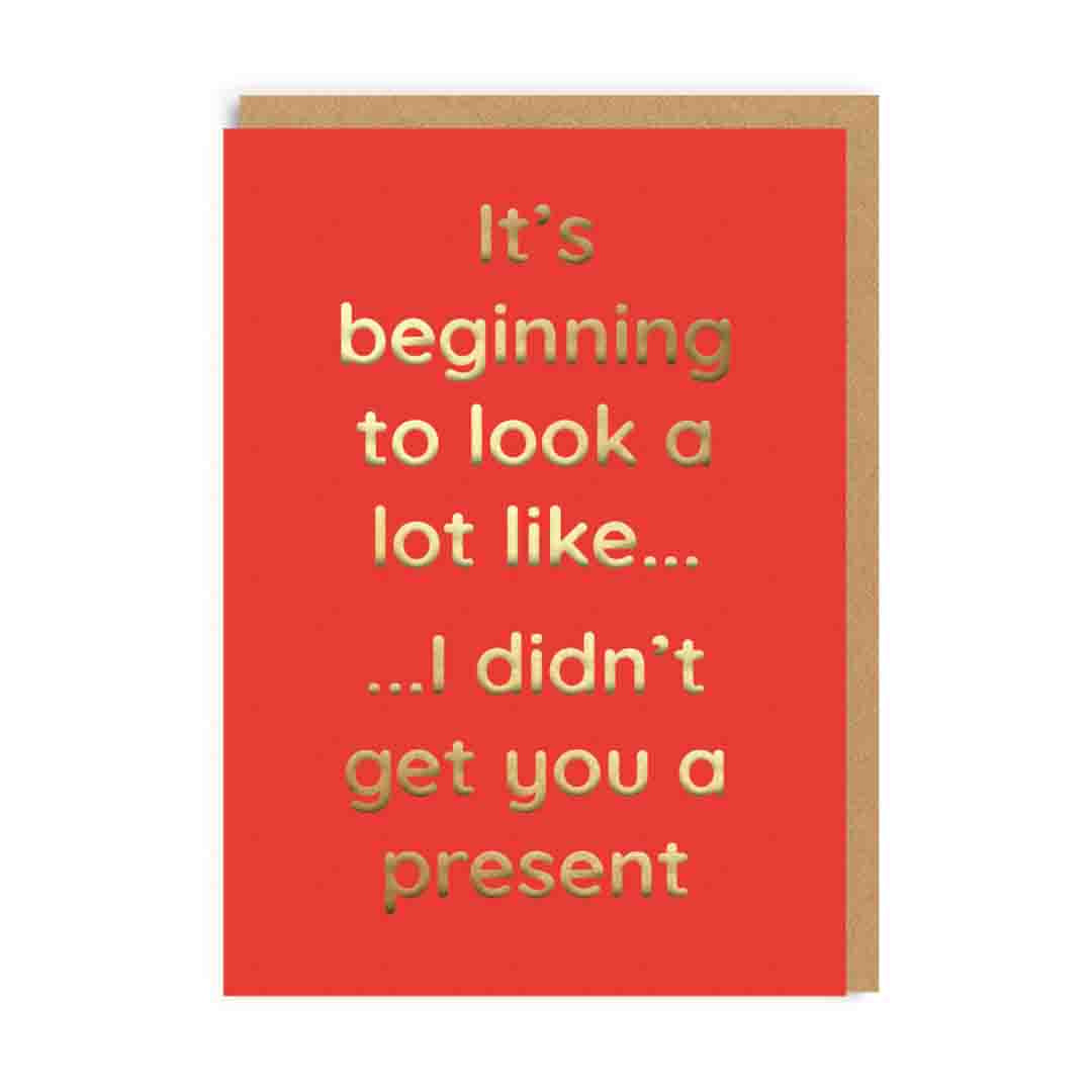 OHH DEER Card Christmas It's Beginning To Look A Lot Like Christmas