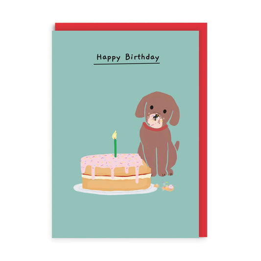 OHH DEER Card Birthday Pat The Pooch Cake