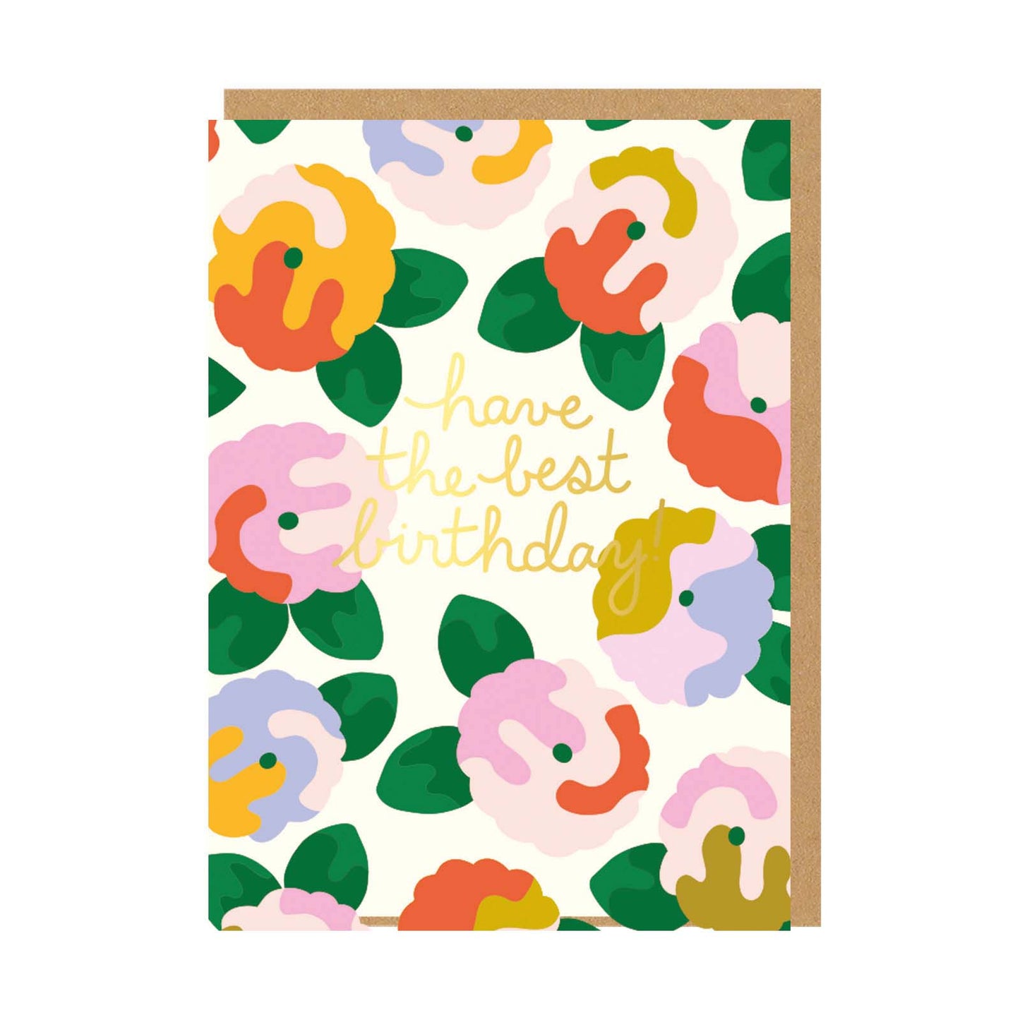 OHH DEER Card Birthday Have The Best Birthday Floral