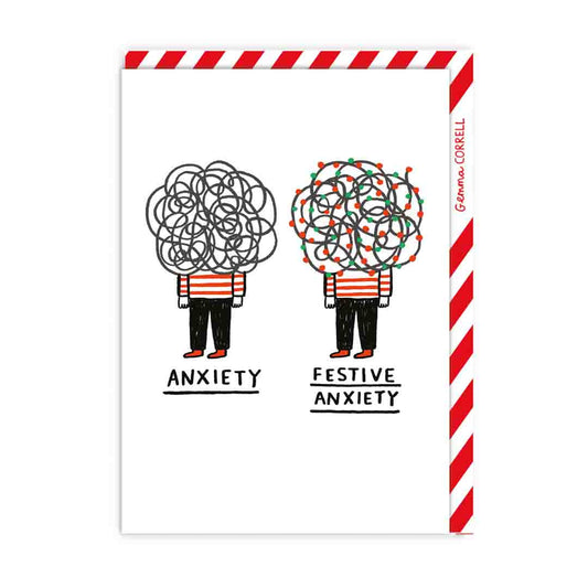 OHH DEER Card Christmas Festive Anxiety