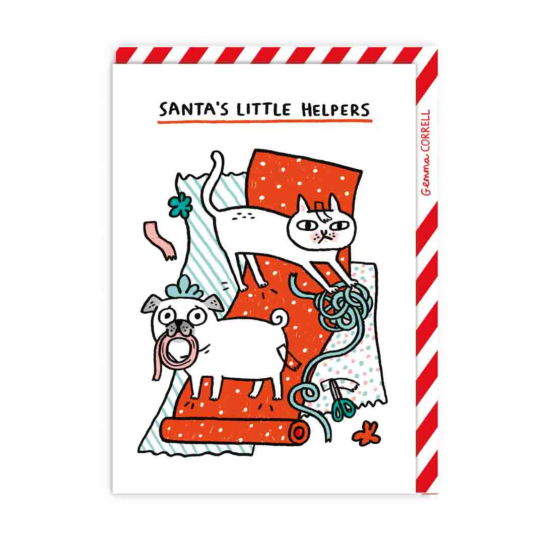 OHH DEER Card Christmas Santa's Little Helpers