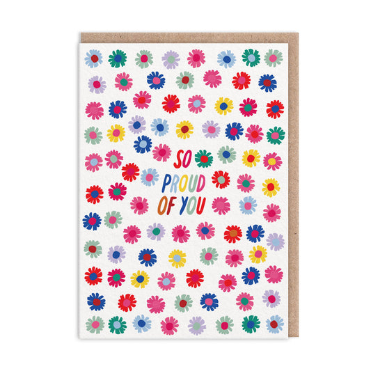 OHH DEER Card Congratulations So Proud Of You Flowers