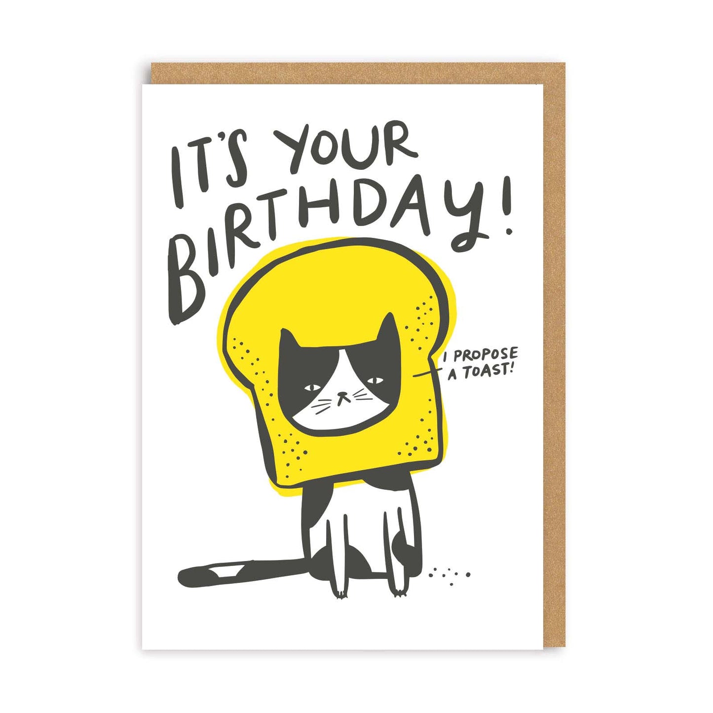 OHH DEER Card Birthday I Propose A Toast