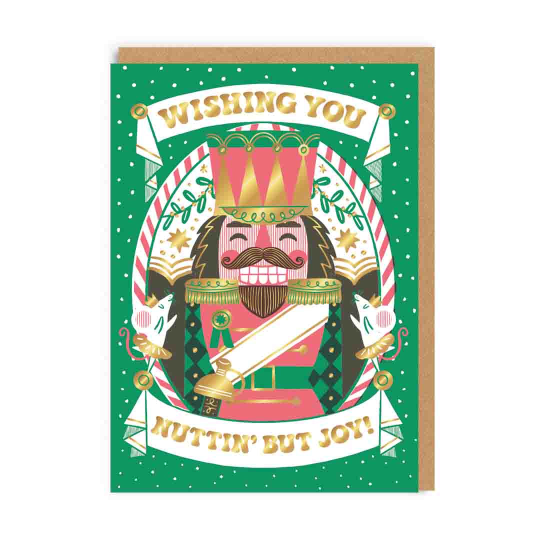 OHH DEER Card Christmas Nuttin But Joy Nutcracker