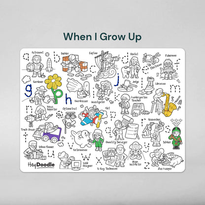 HeyDoodle Placemats-ABC:When I Grow Up