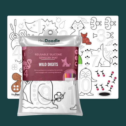 HeyDoodle Sensory Mats-Wild Digits