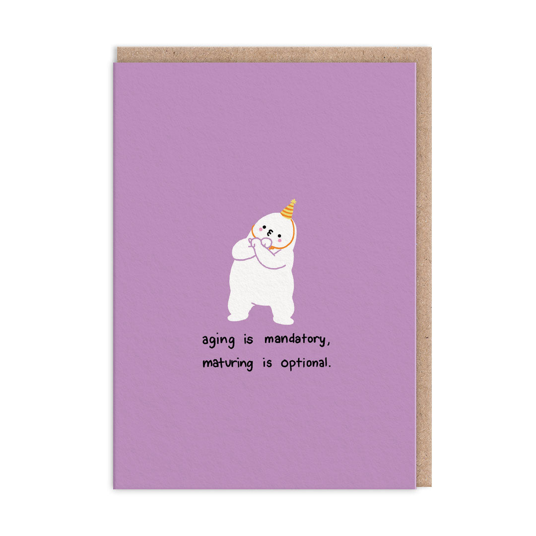 OHH DEER Card Birthday Aging is Mandatory