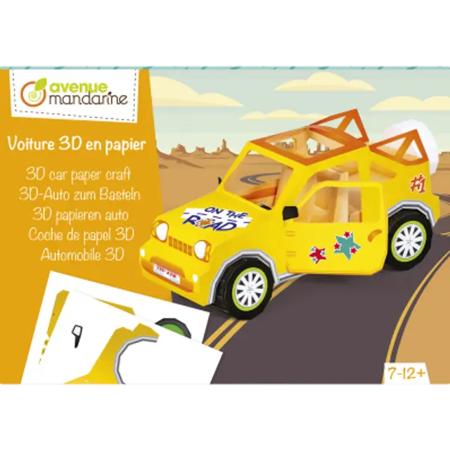 AVENUE MANDARINE Creative Box 3D Paper Creations Car