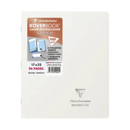 CLAIREFONTAINE Koverbook Silver Stapled Notebook 17x22cm Seyes Assorted