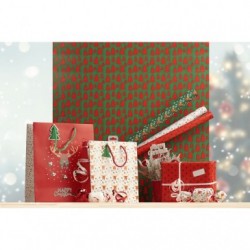 CLAIREFONTAINE Gift Wrap 80g 0.7x2M Flakes-Reindeer White