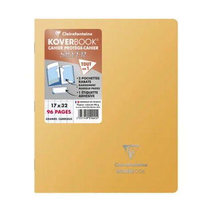 CLAIREFONTAINE Koverbook Silver Stapled Notebook 17x22cm Seyes Assorted