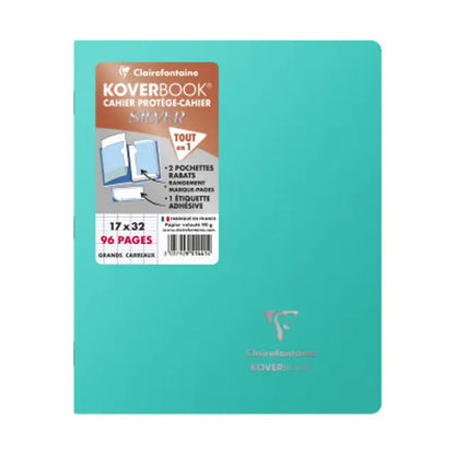 CLAIREFONTAINE Koverbook Silver Stapled Notebook 17x22cm Seyes Assorted