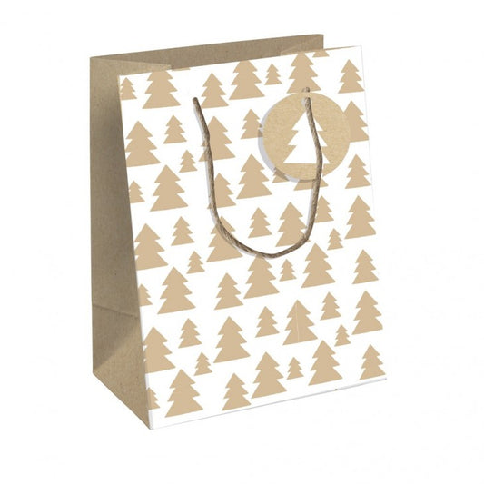 CLAIREFONTAINE Gift Bag M 21.5x10.2x25.3 Xmas Trees